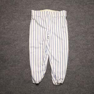 EAGLE USA Pants Youth 18-20 White Blue Pinstripe Baseball Uniform Elastic Cuff